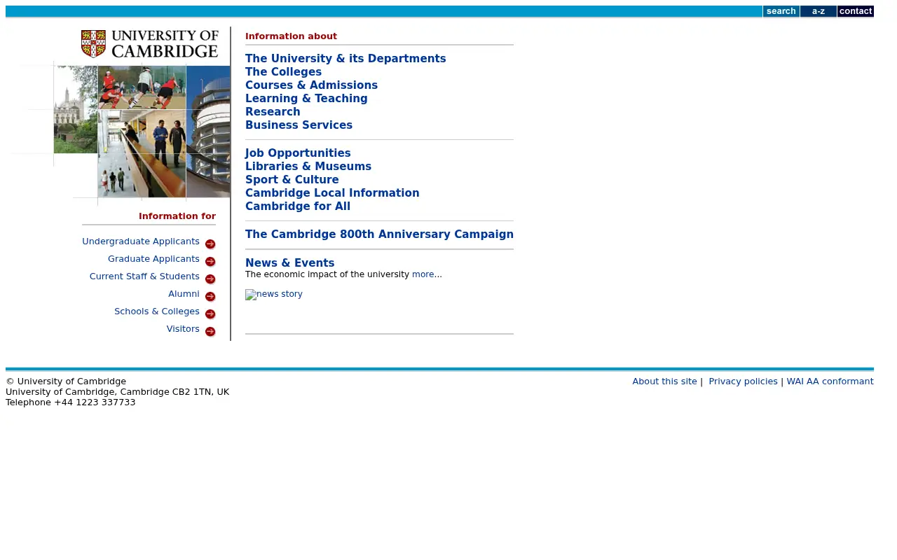 cam.ac.uk in 2006