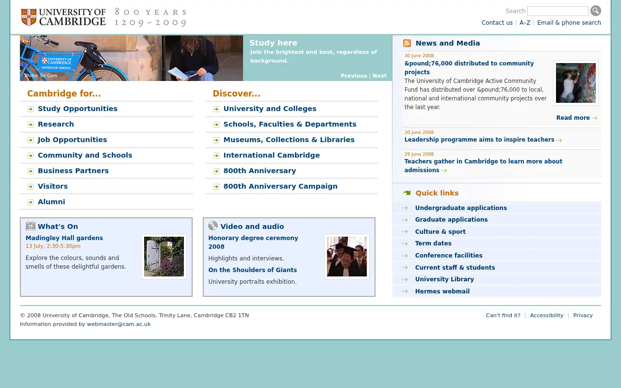 cam.ac.uk in 2008