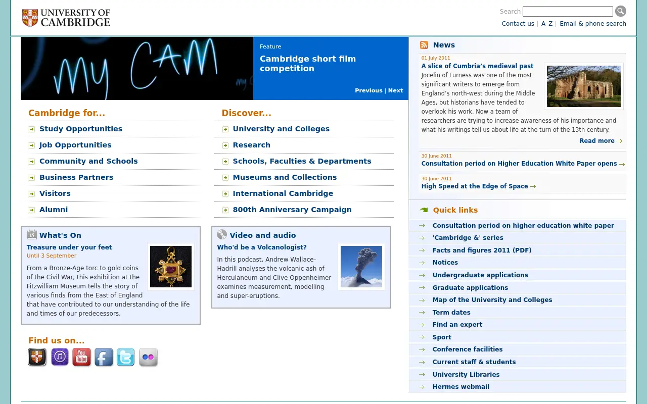 cam.ac.uk in 2011