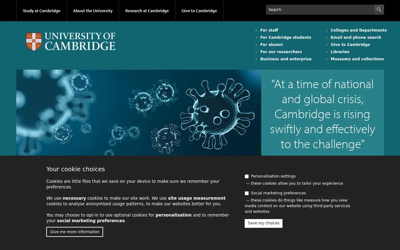 cam.ac.uk in 2020