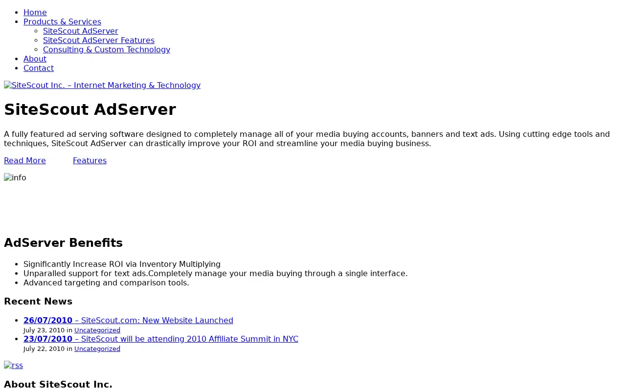 sitescout.com in 2010