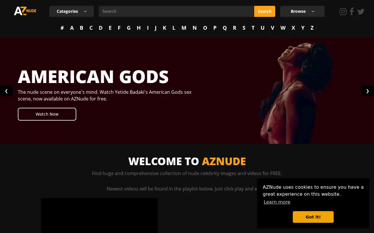 aznude.com in 2017