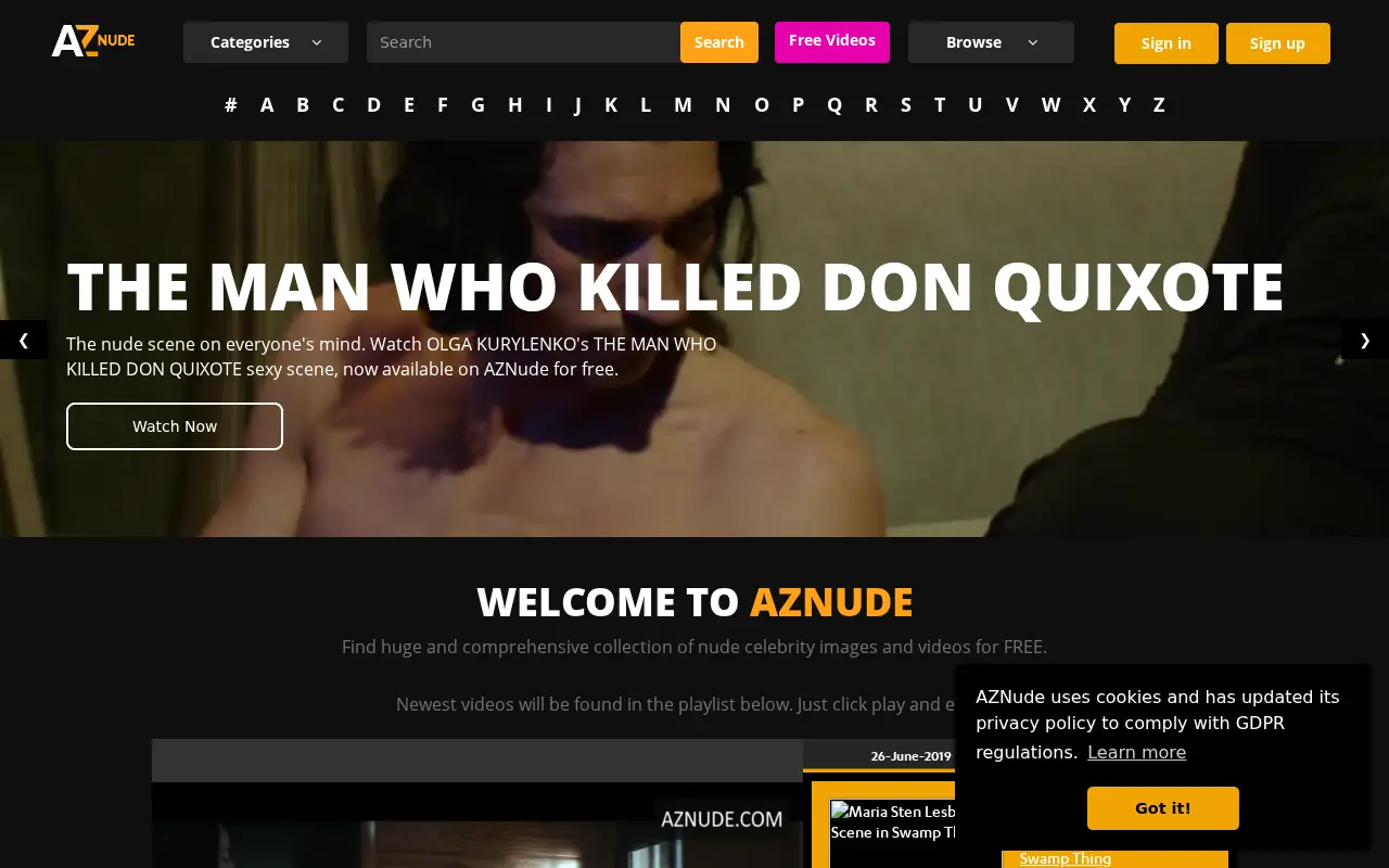 aznude.com in 2019