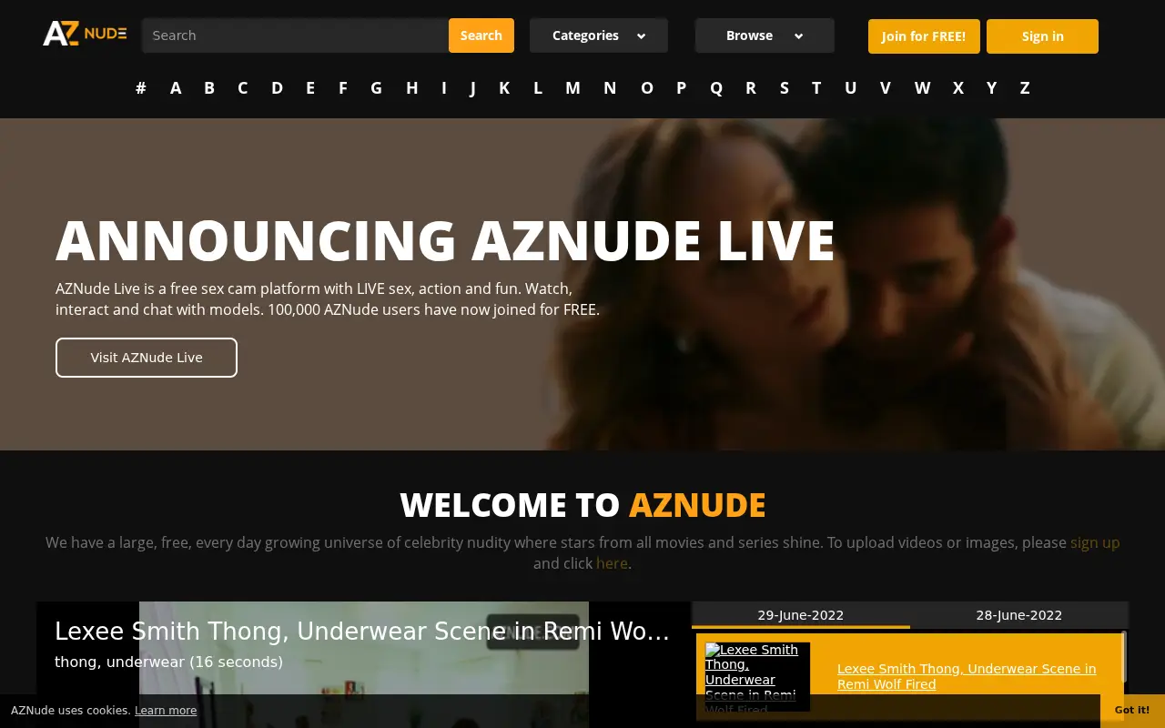 aznude.com in 2022