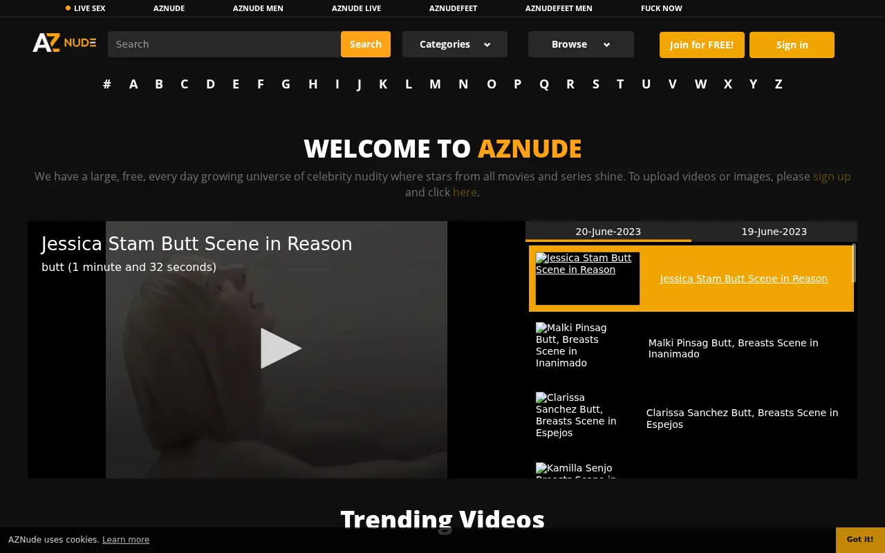 aznude.com in 2023