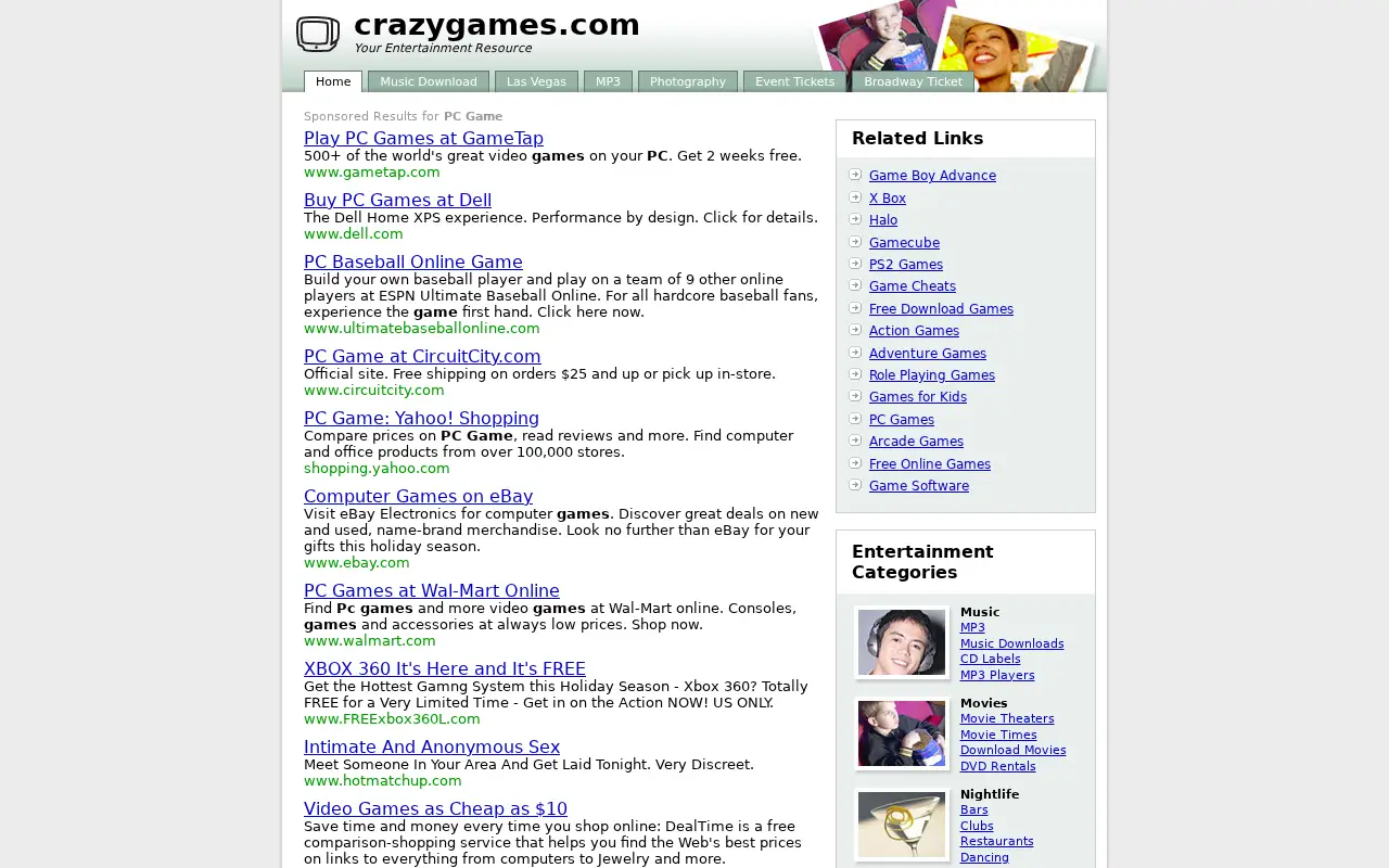crazygames.com in 2006