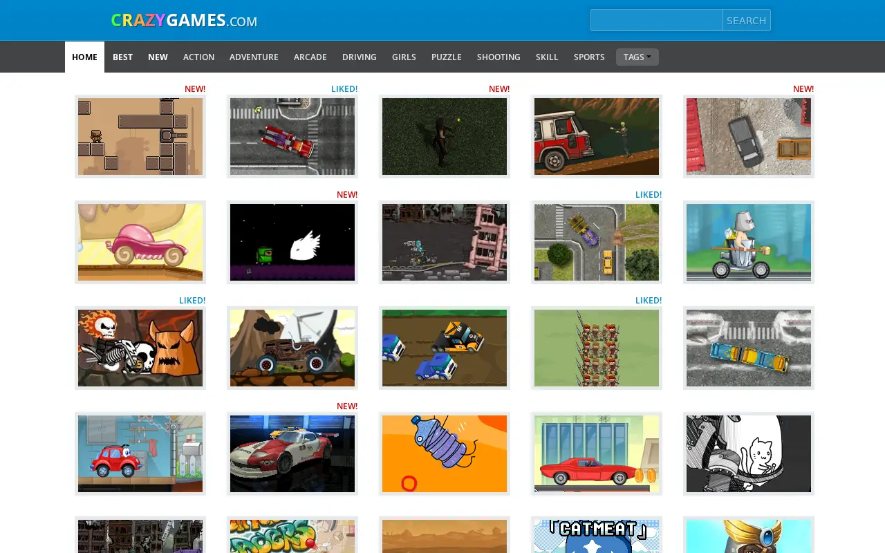 crazygames.com in 2009
