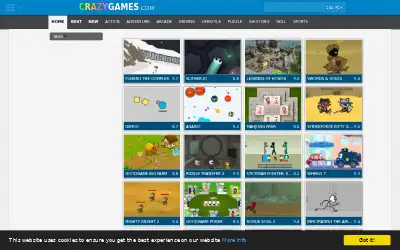 crazygames.com in 2016