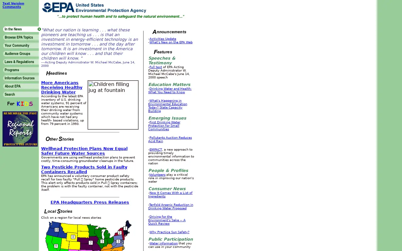 epa.gov in 2000