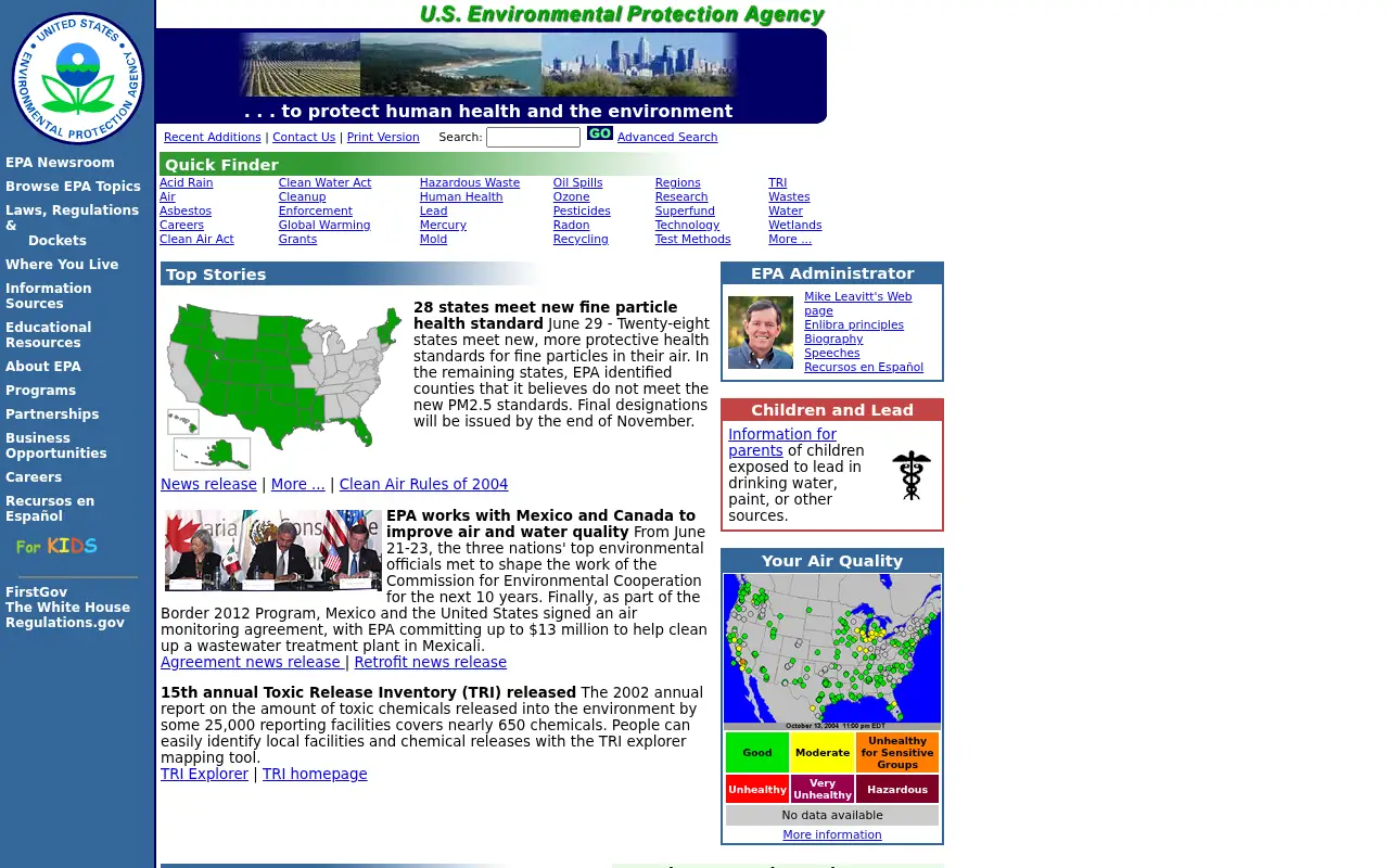 epa.gov in 2004