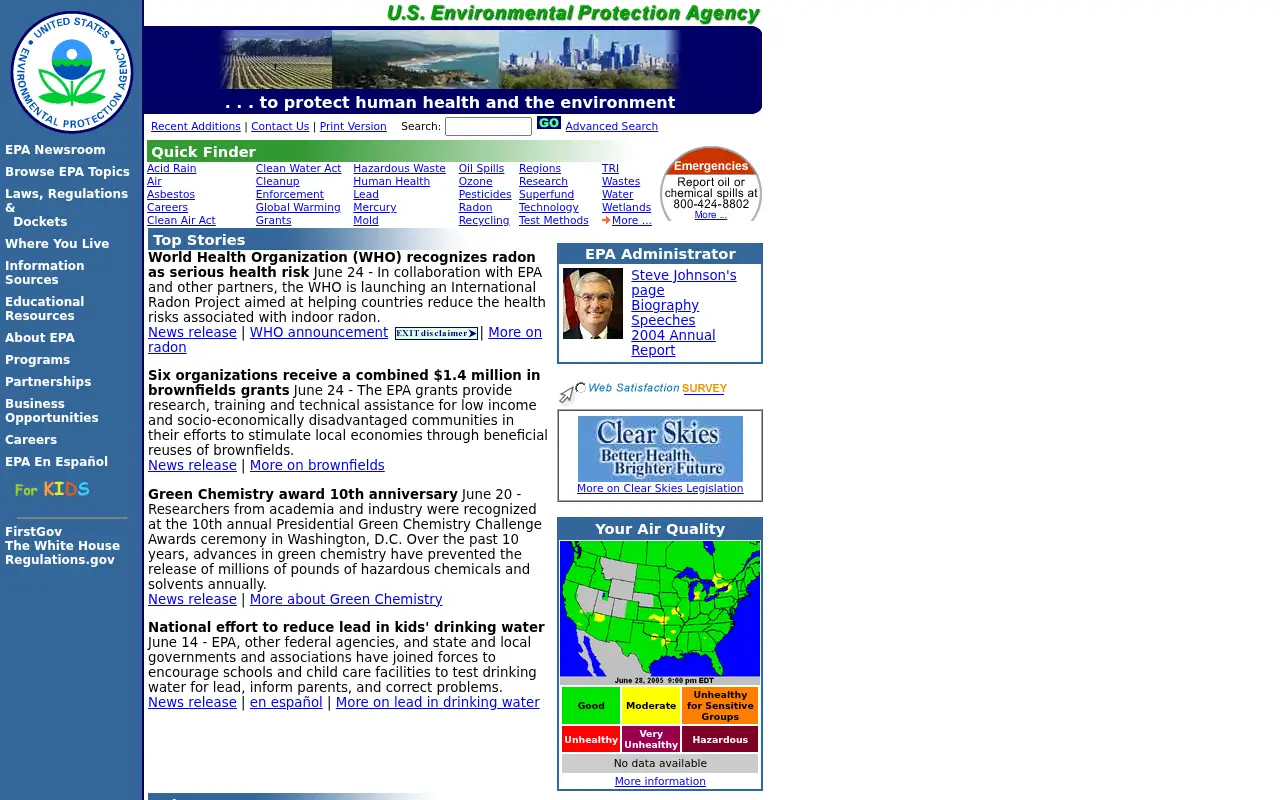 epa.gov on June 29, 2005