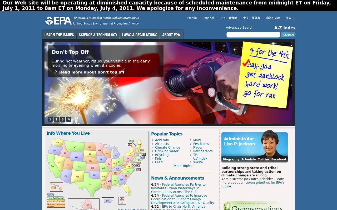 epa.gov in 2011