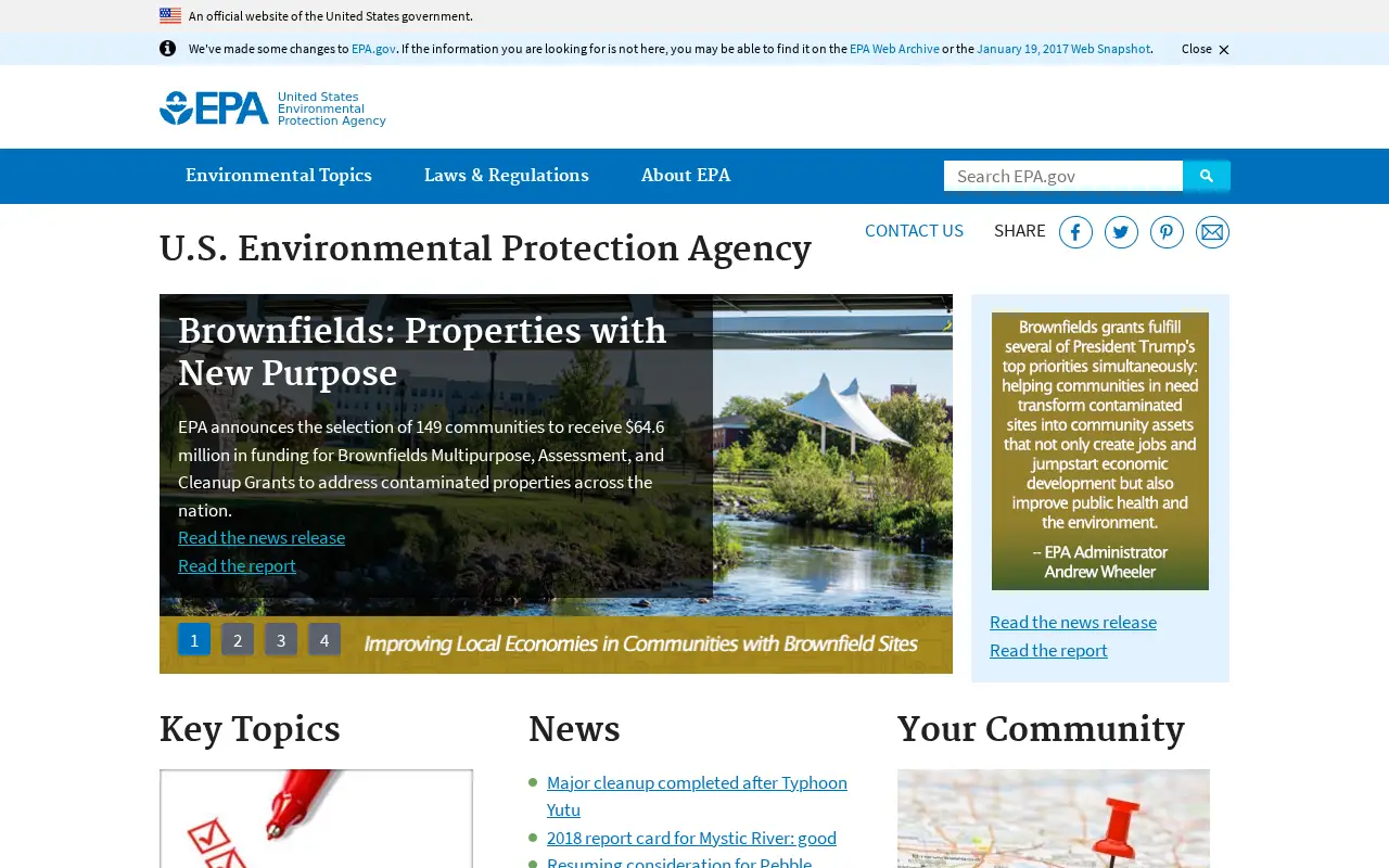 epa.gov in 2019