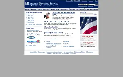 irs.gov in 2006