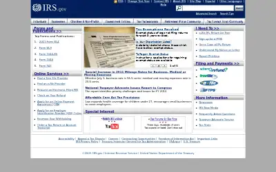irs.gov in 2011