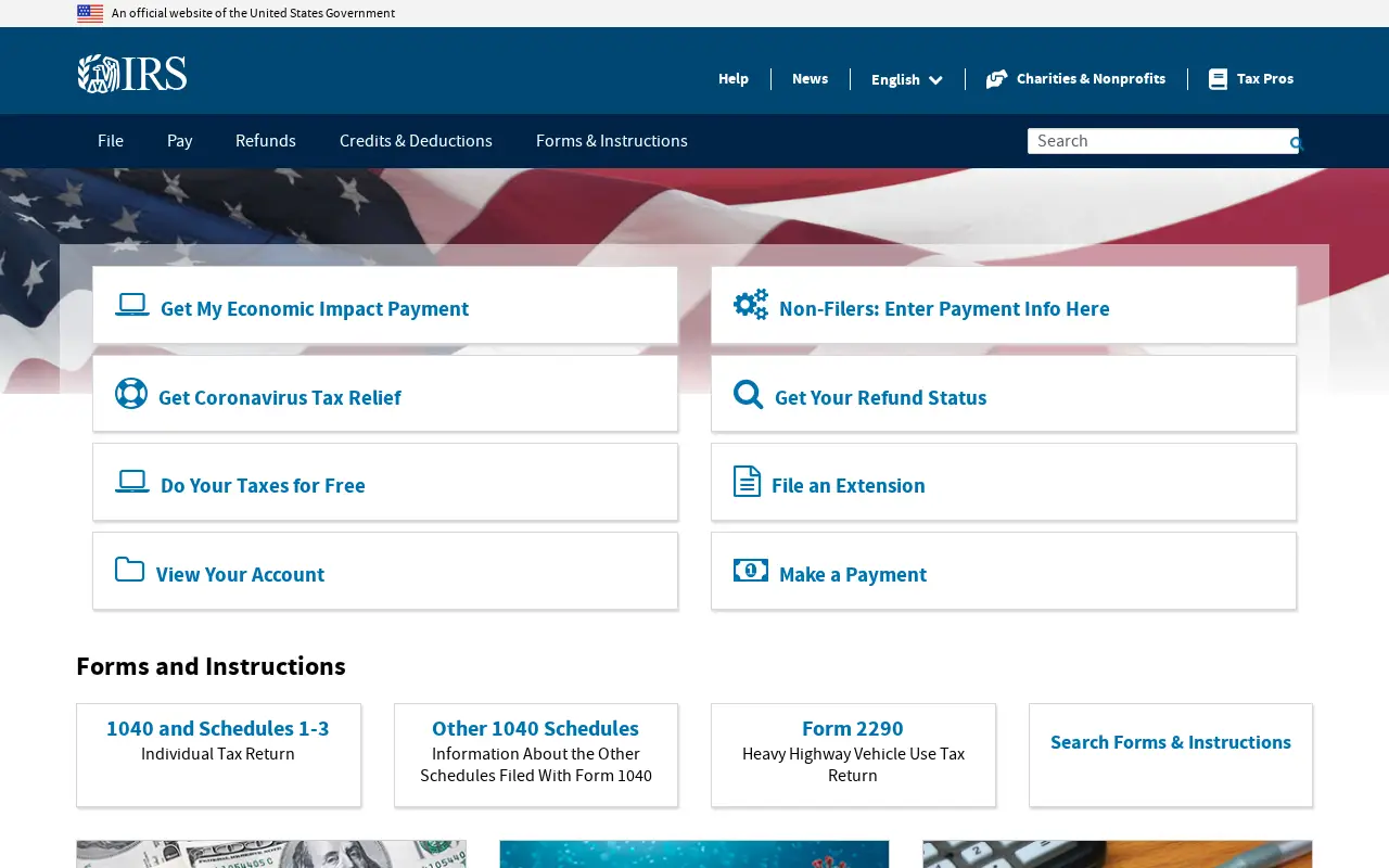 irs.gov in 2020