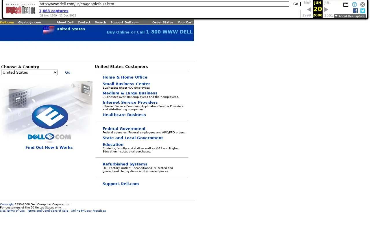 dell.com on June 20, 2000