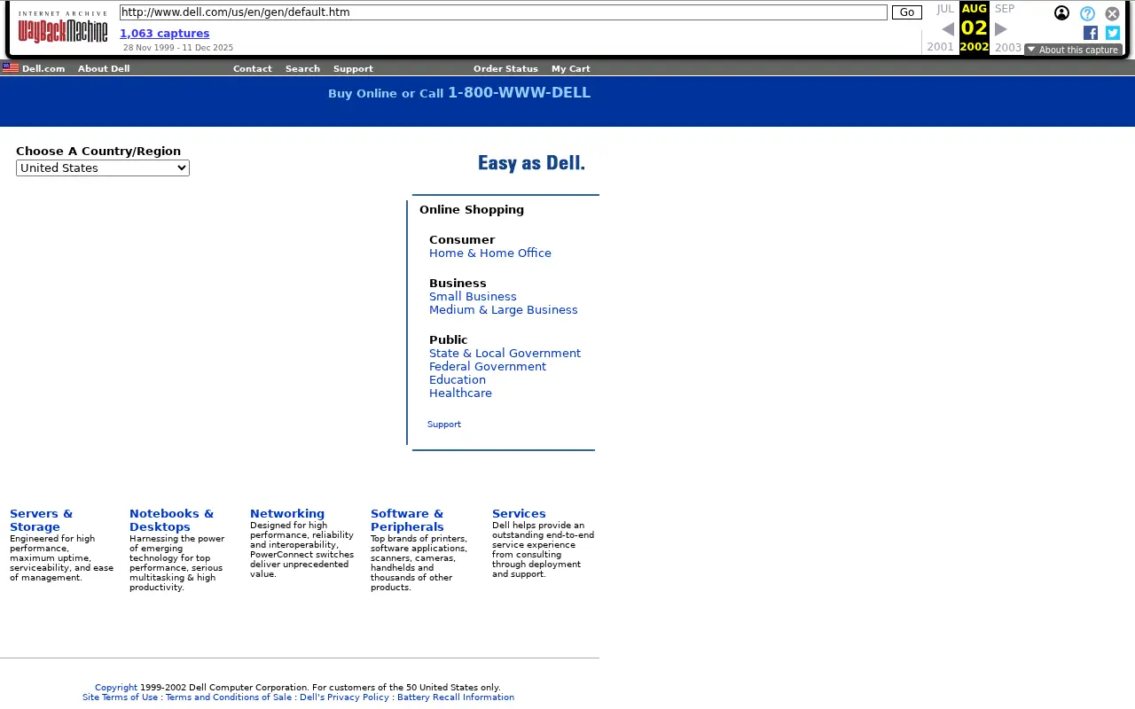dell.com on August 2, 2002