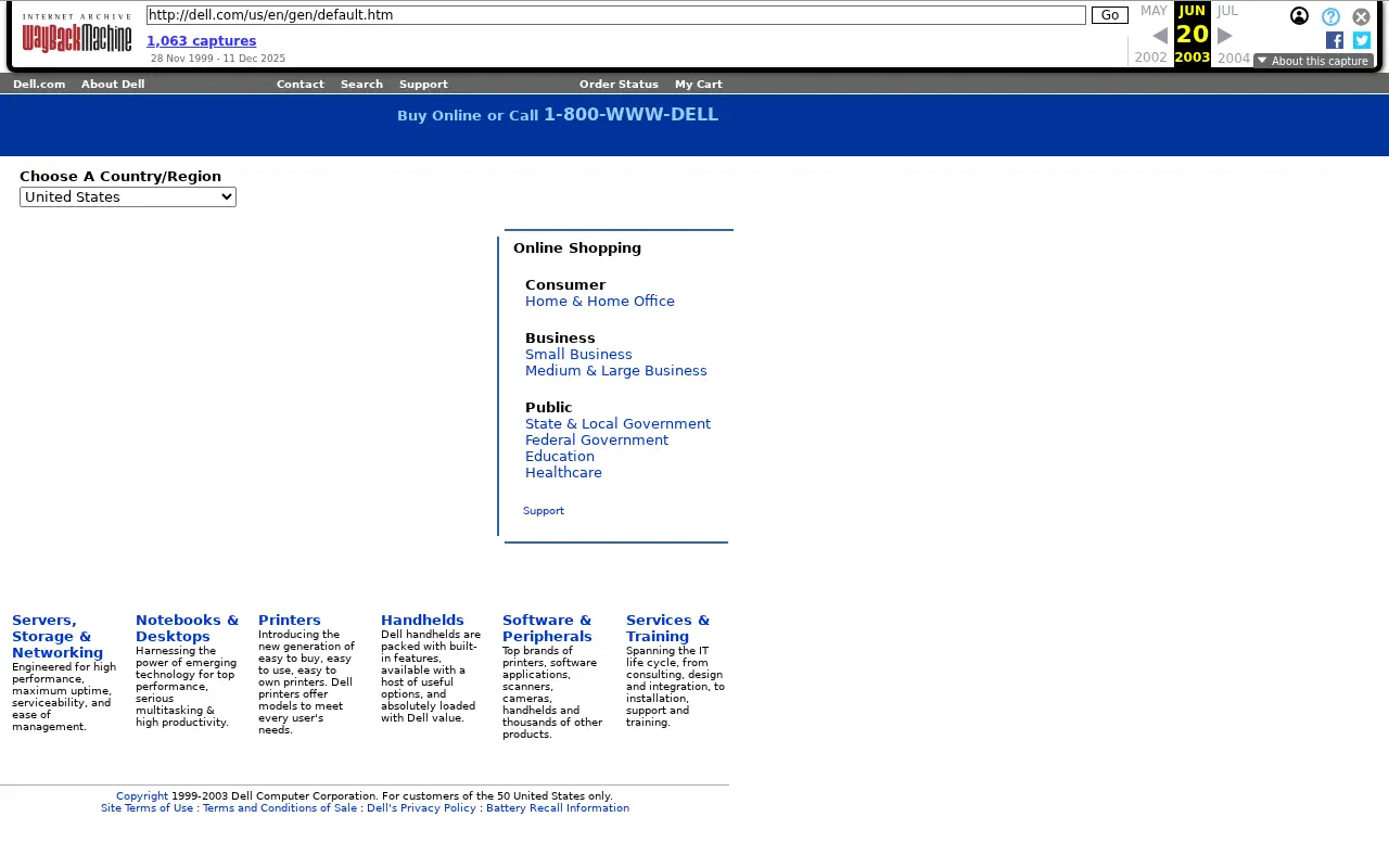 dell.com on June 20, 2003