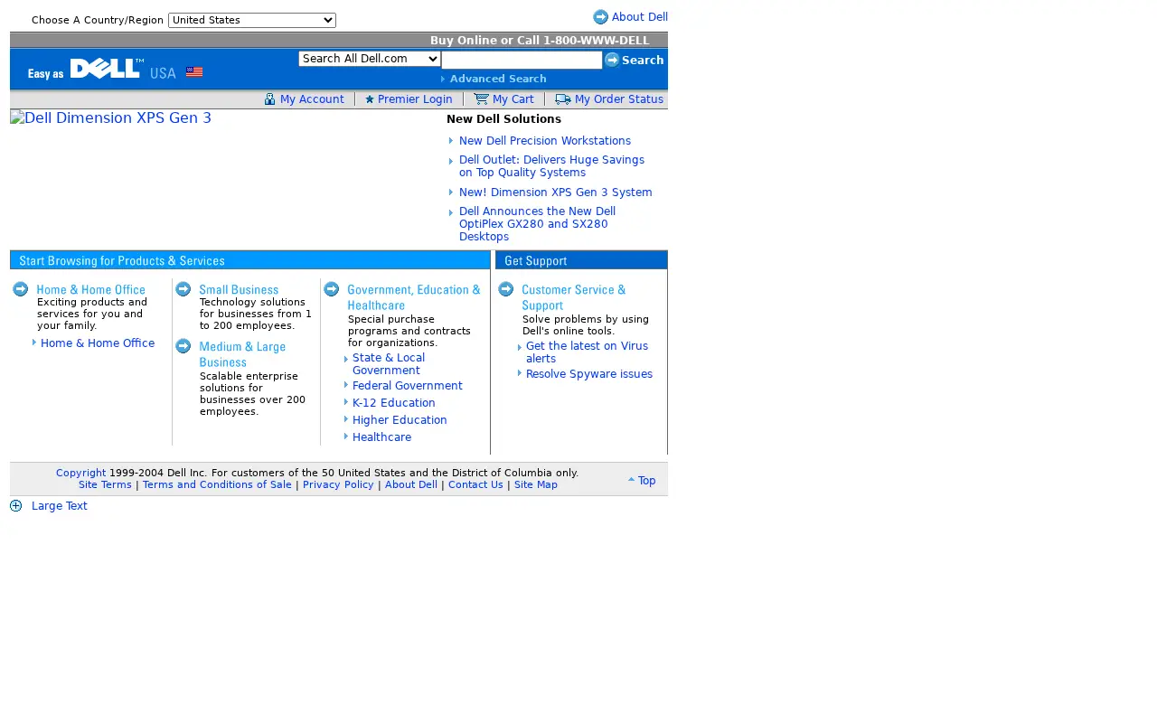 dell.com in 2004