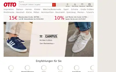 otto.de in 2017