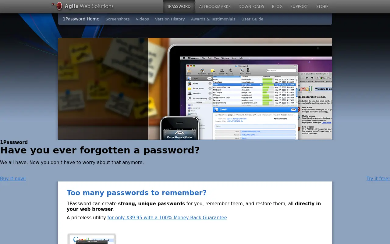 1password.com on September 23, 2009