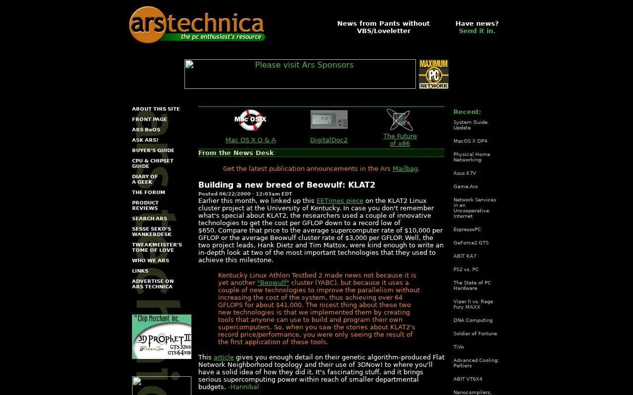 arstechnica.com in 2000