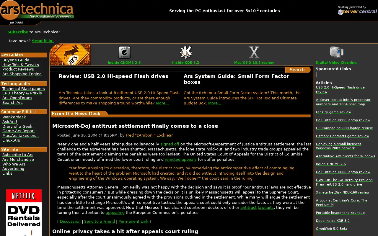 arstechnica.com on July 1, 2004