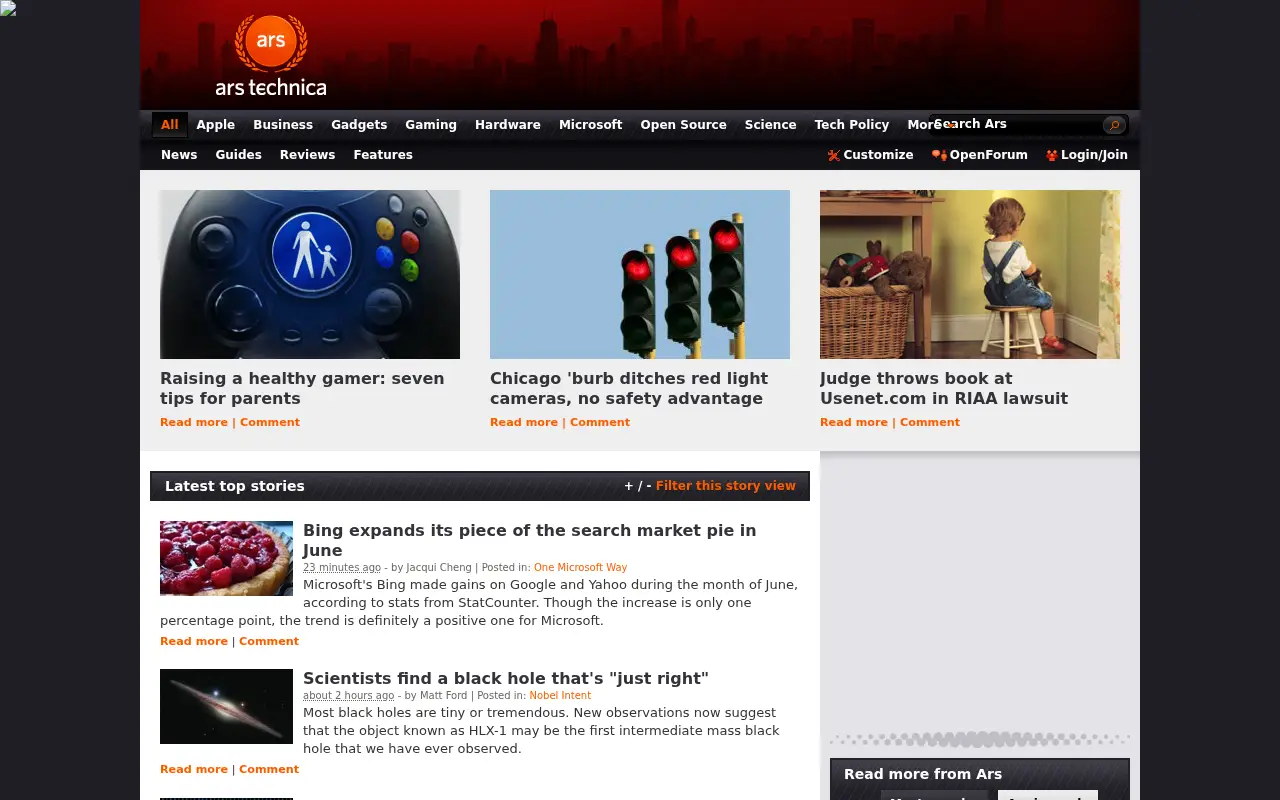 arstechnica.com on July 1, 2009