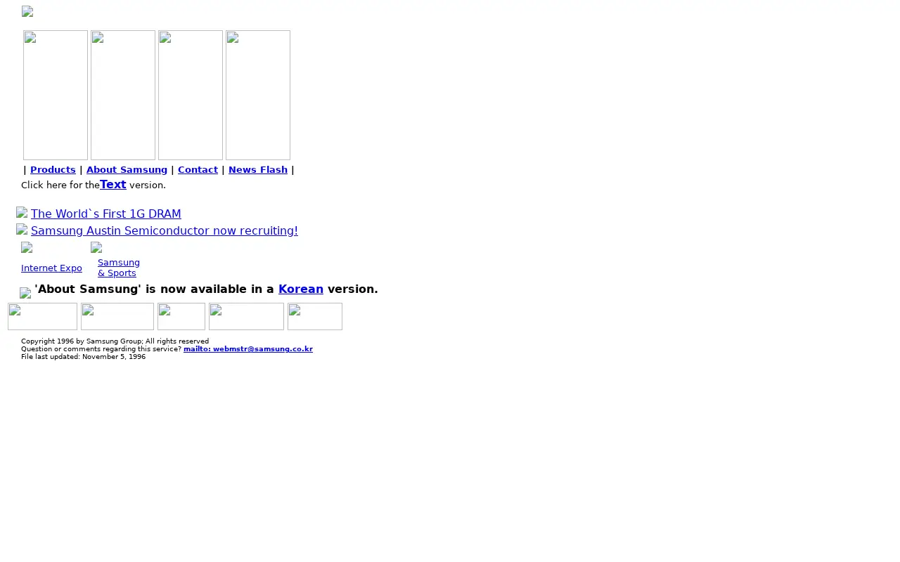 samsung.com in 1996