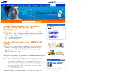 samsung.com in 2001