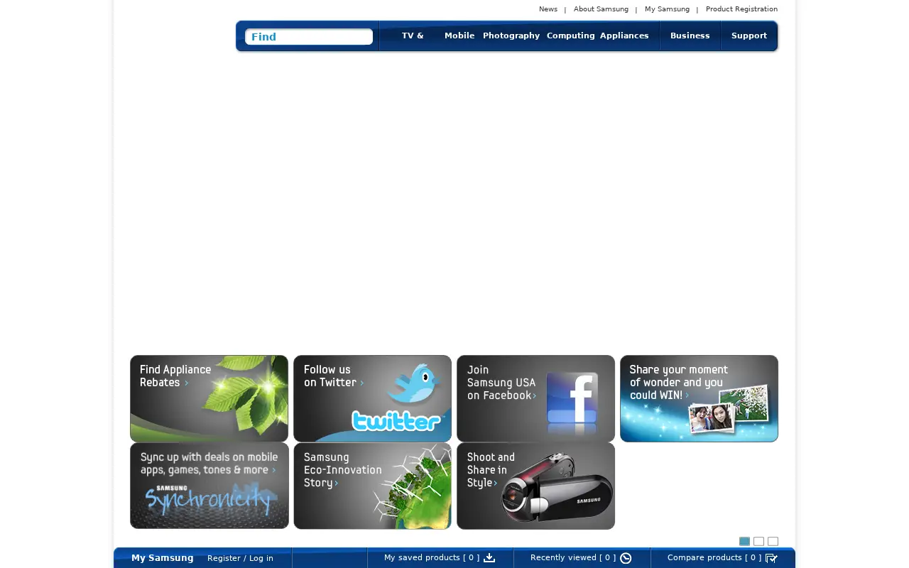samsung.com in 2010