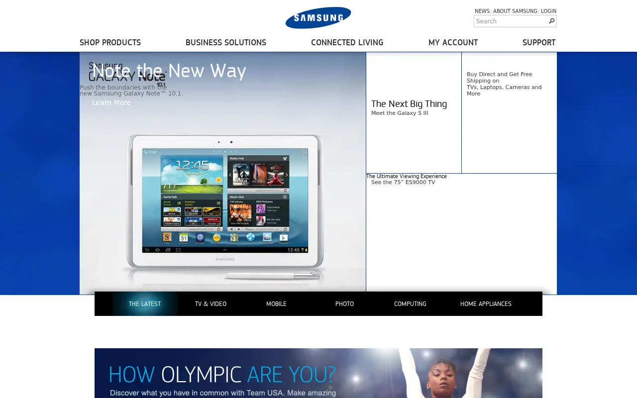 samsung.com in 2012
