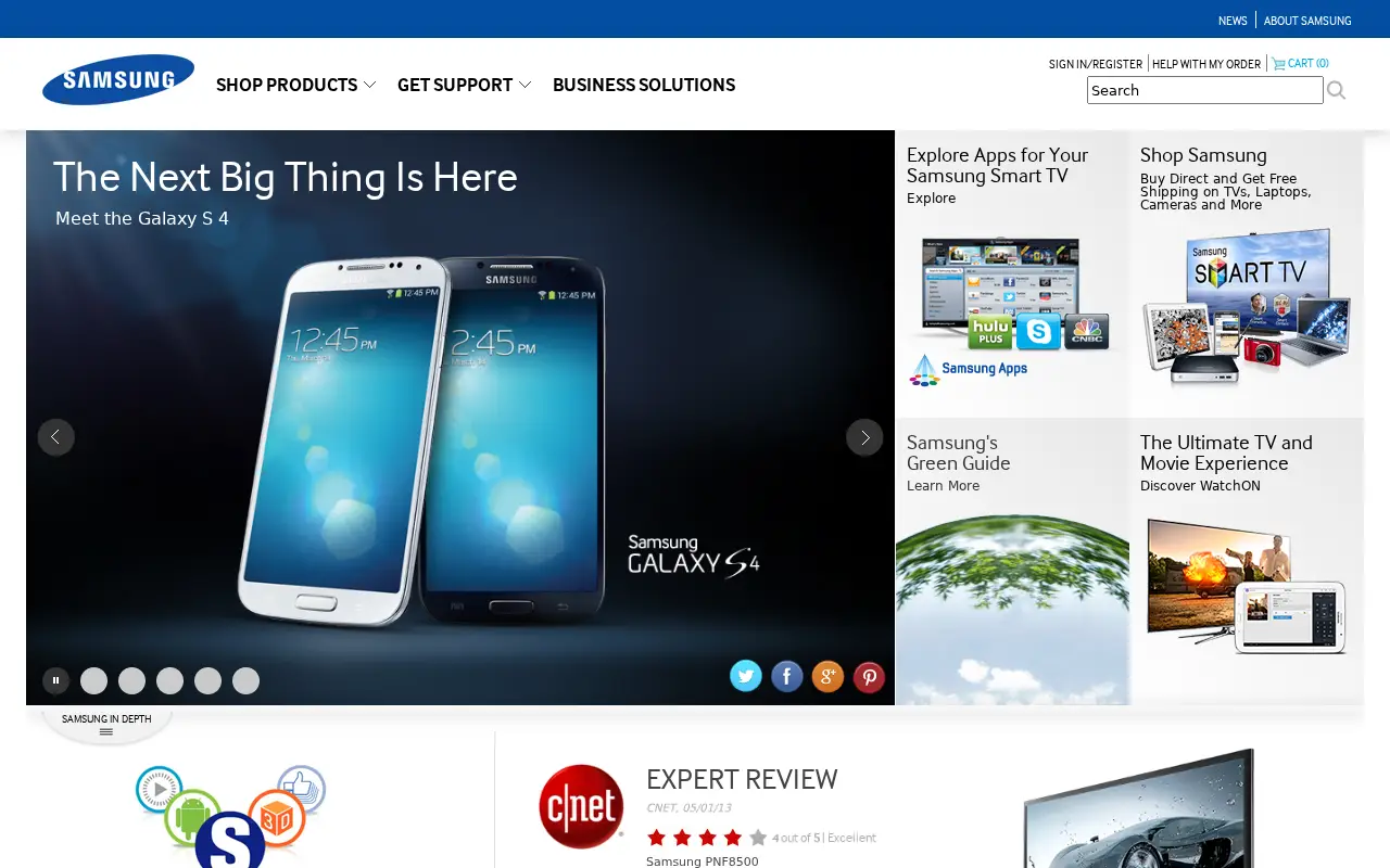 samsung.com in 2013