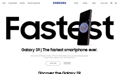 samsung.com in 2018