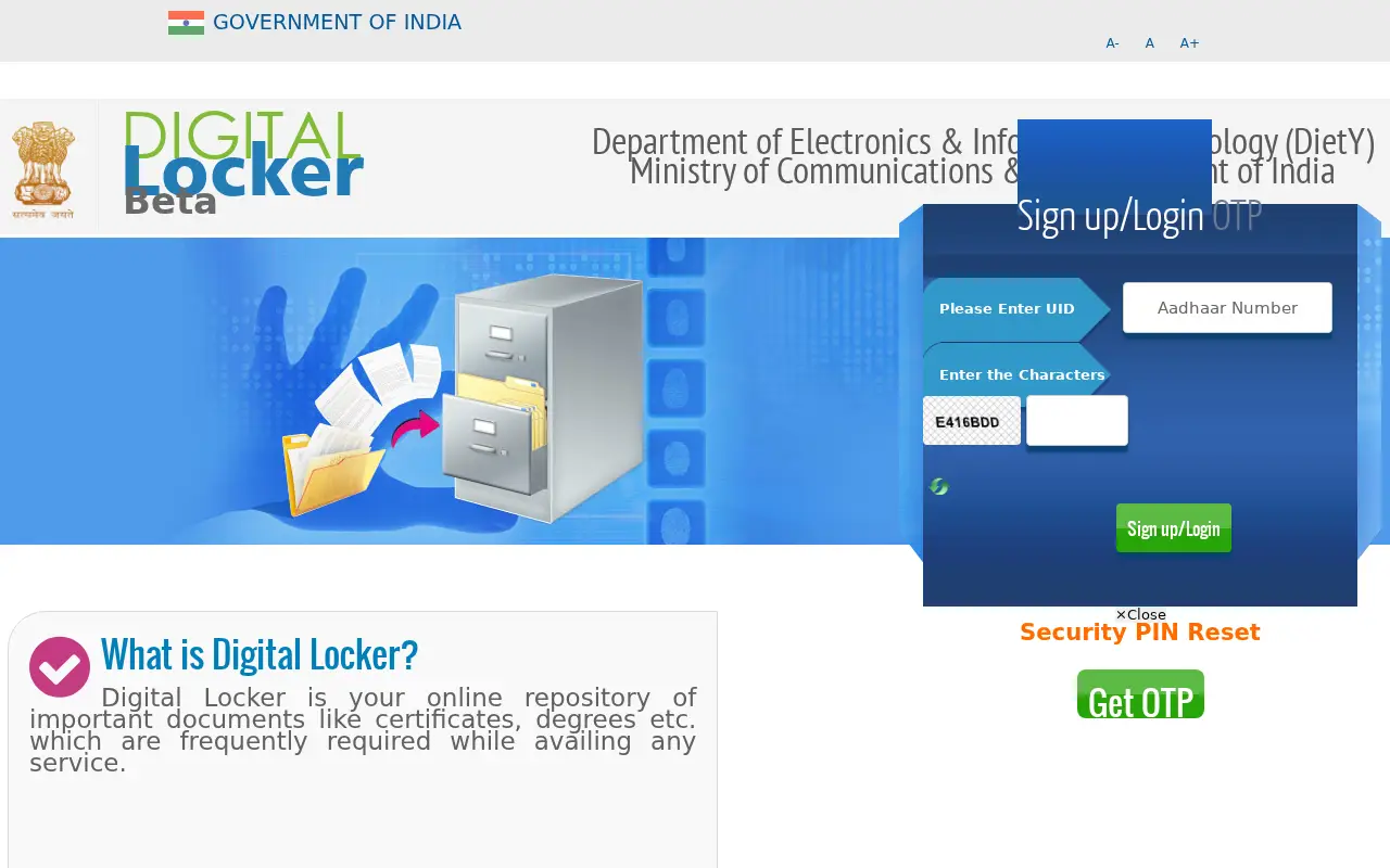 digitallocker.gov.in in 2015