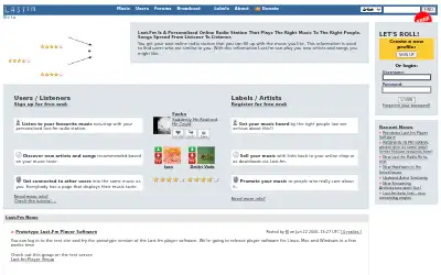 last.fm in 2005