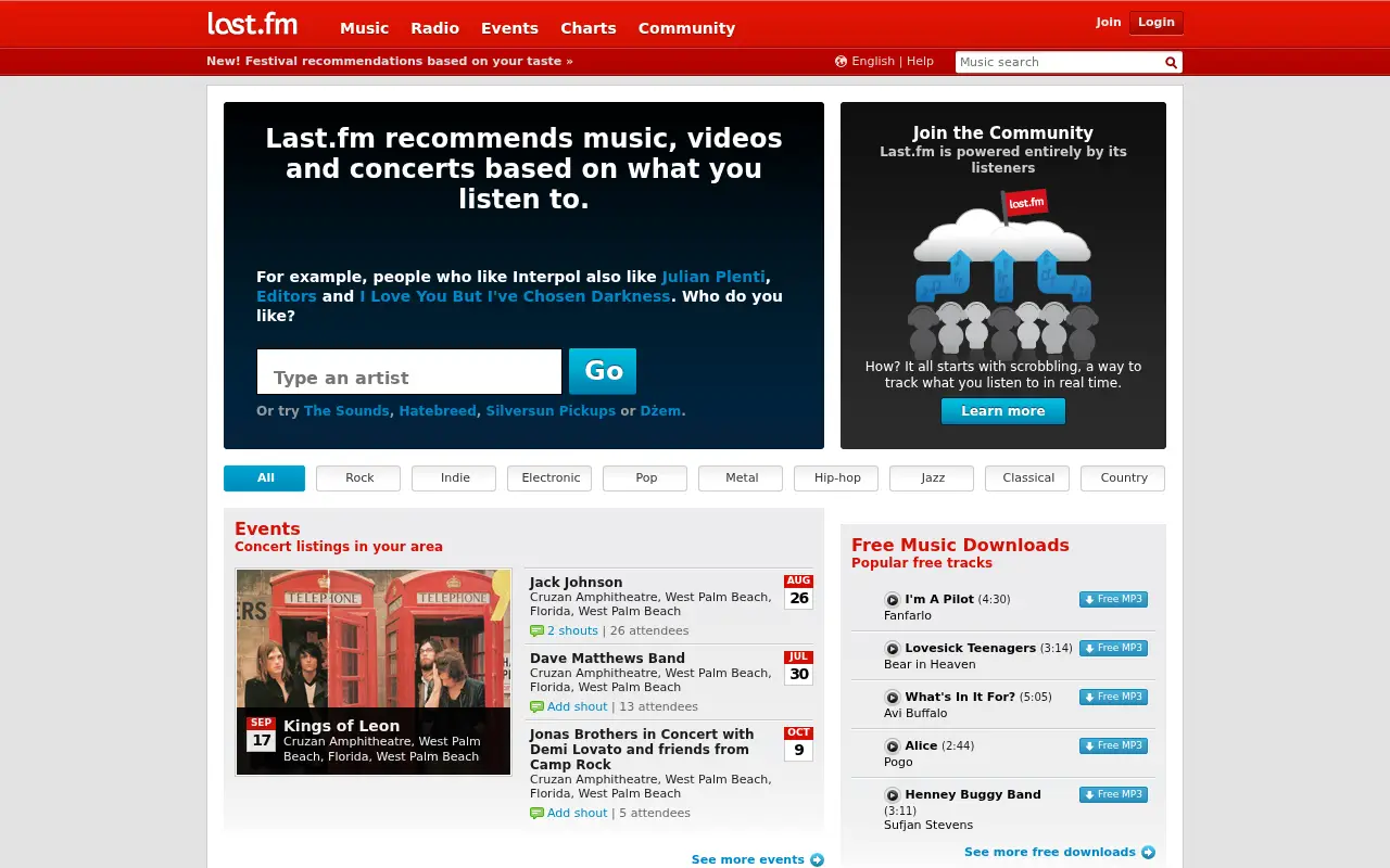 last.fm in 2010