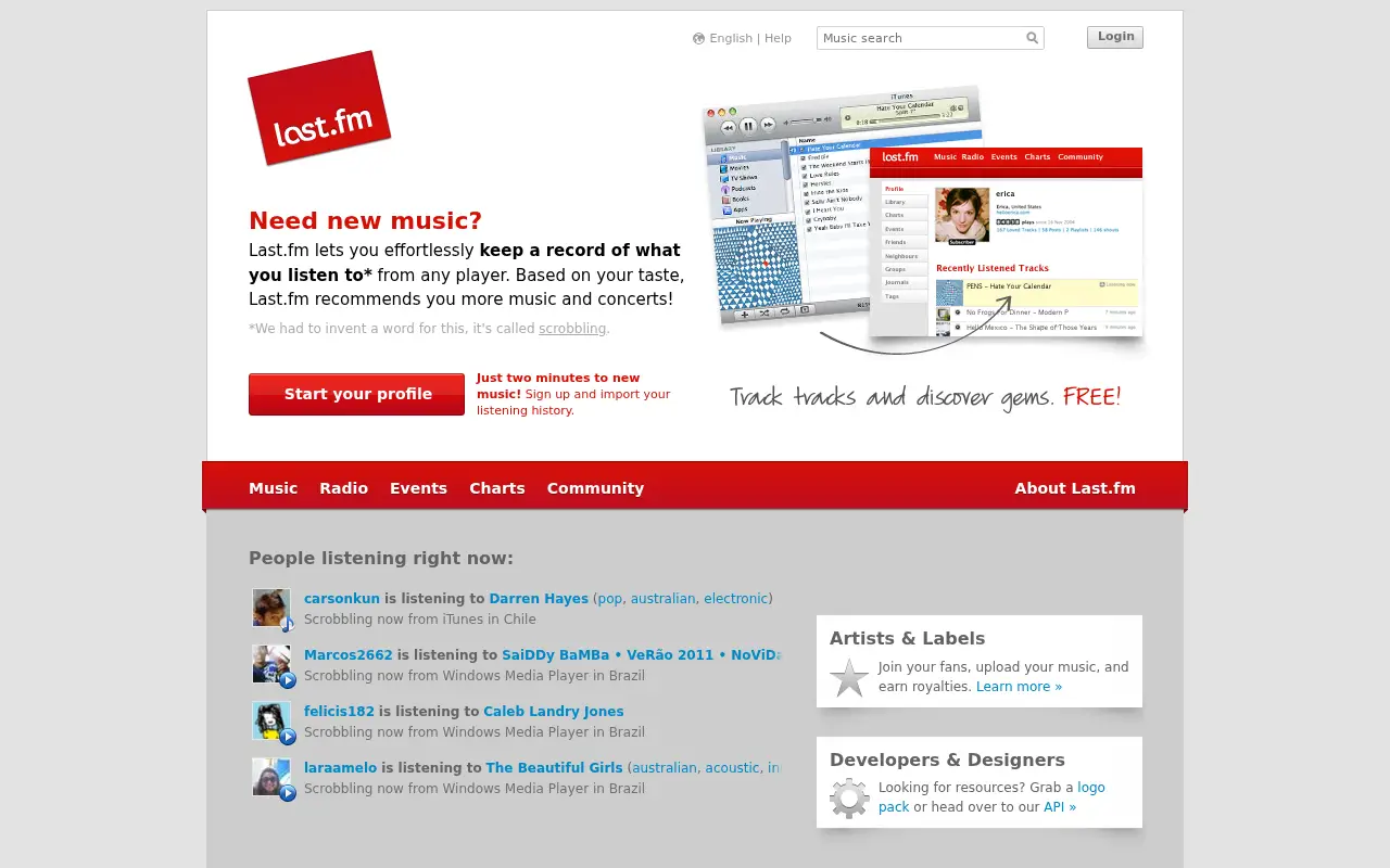 last.fm on July 1, 2011