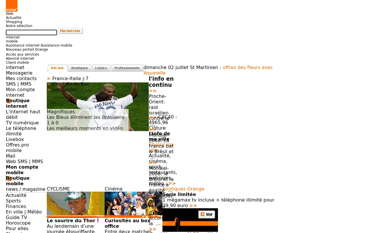 orange.fr in 2006