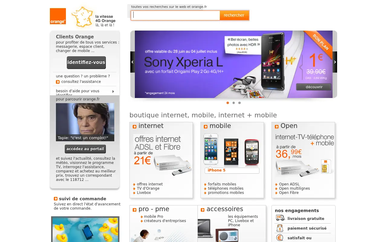 orange.fr in 2013