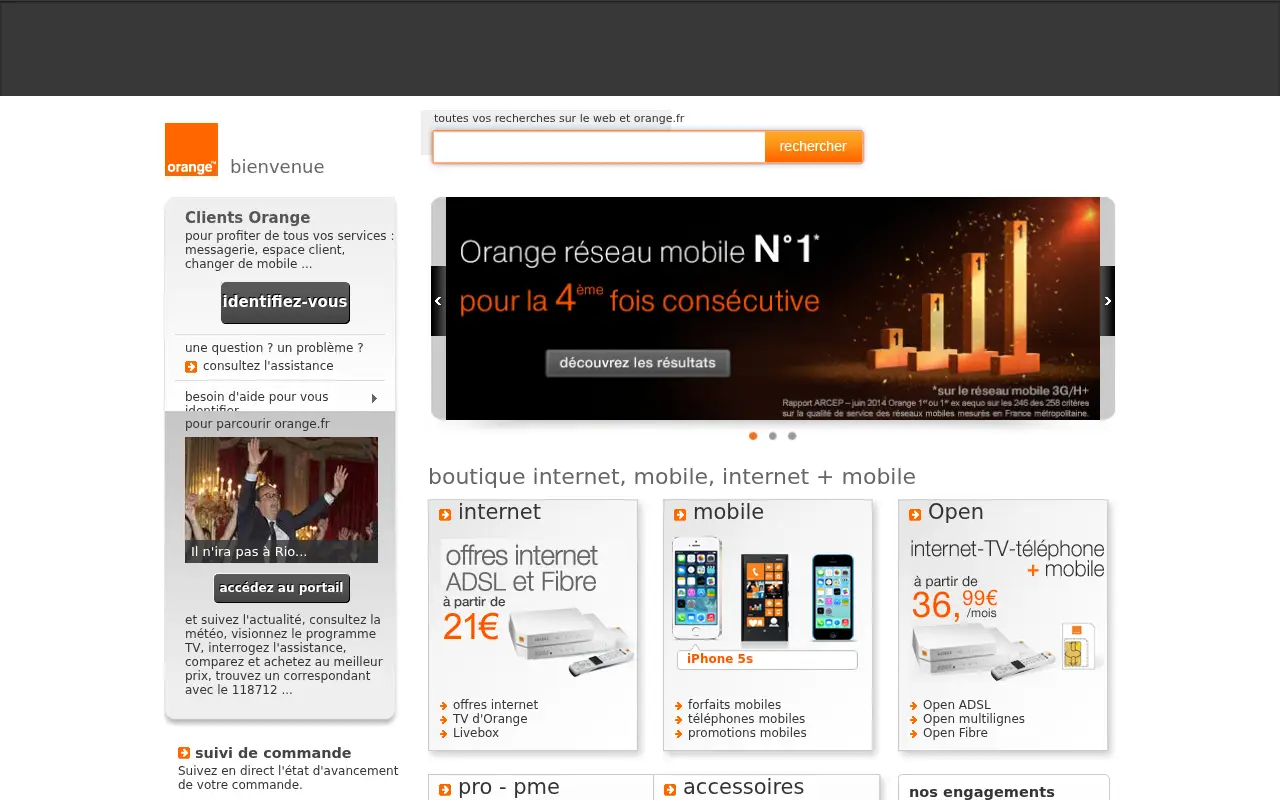 orange.fr in 2014