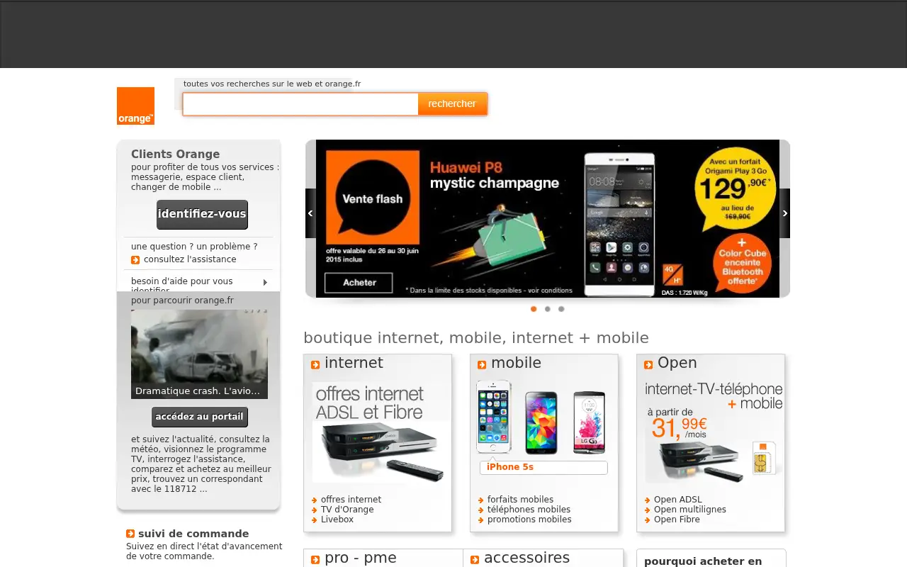 orange.fr in 2015