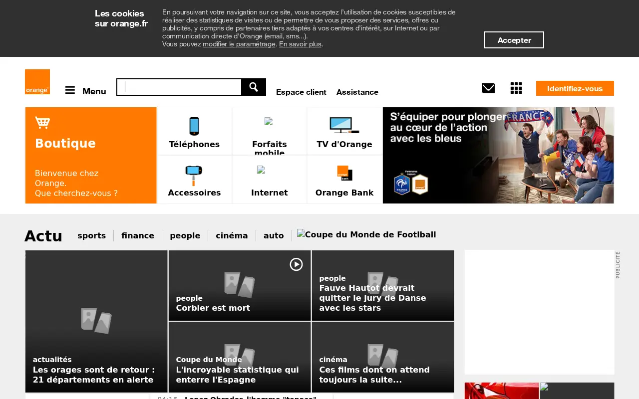 orange.fr in 2018