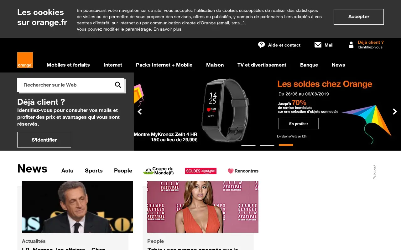 orange.fr in 2019