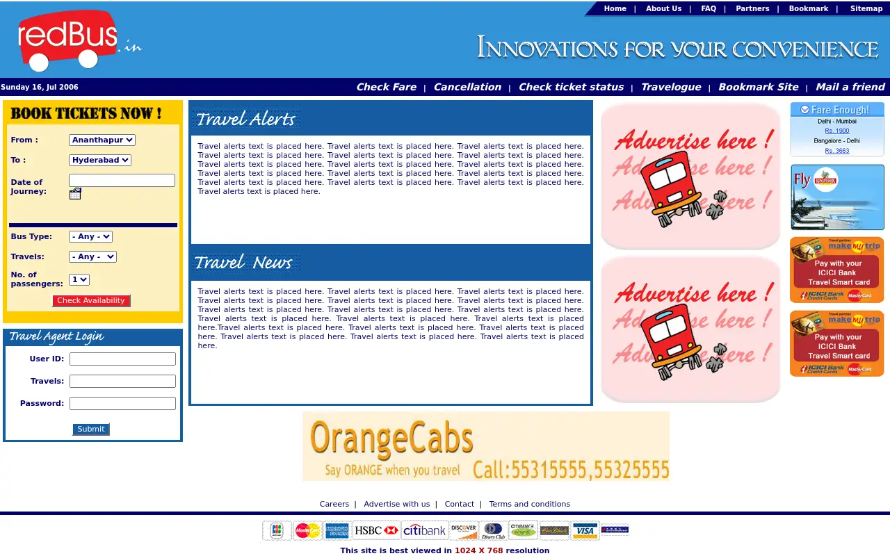 redbus.in in 2006
