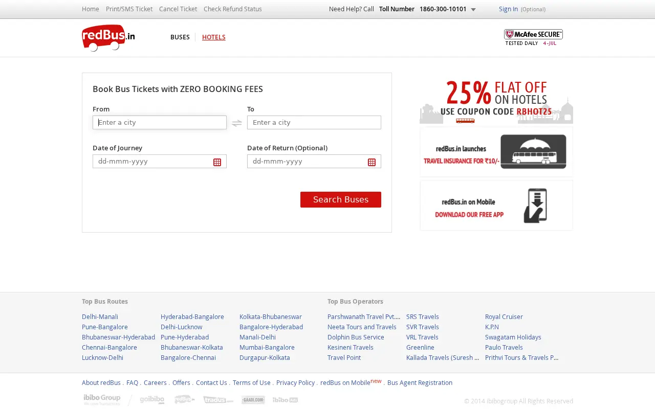redbus.in in 2014