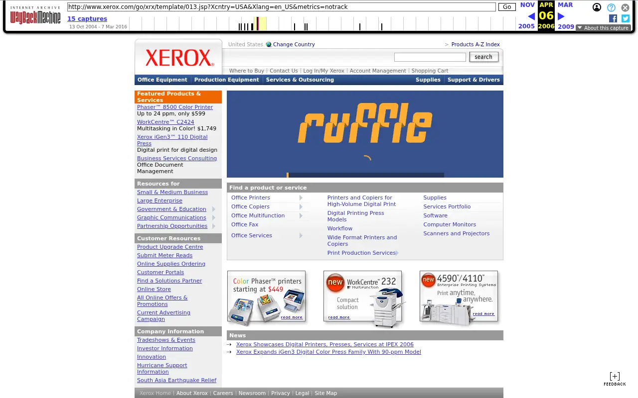 xerox.com in 2006