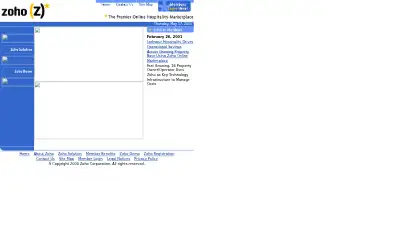 zoho.com in 2001