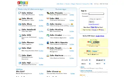 zoho.com in 2008